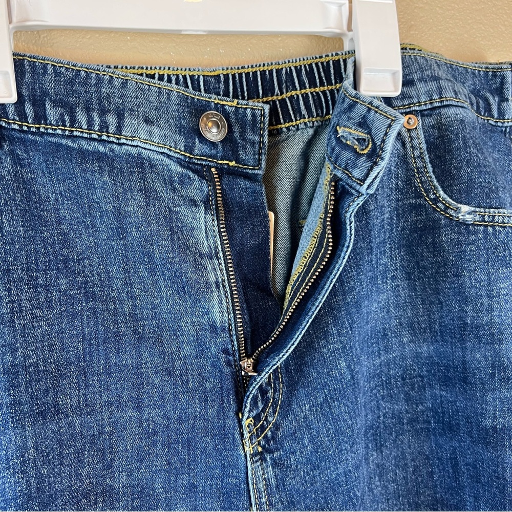 aerie Dark Blue Distressed Denim Jean Shorts - Picture 7 of 12
